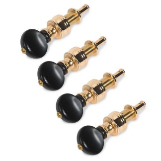 Rickard Cyclone High Ratio Tuning Pegs for Banjo with Black Knobs, Set of 4