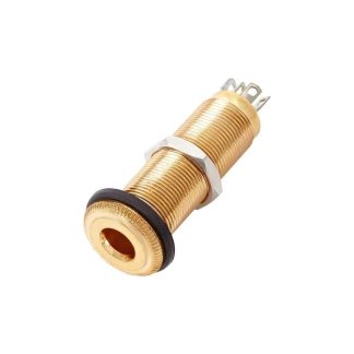 Cylindrical Mono Output Jack Gold