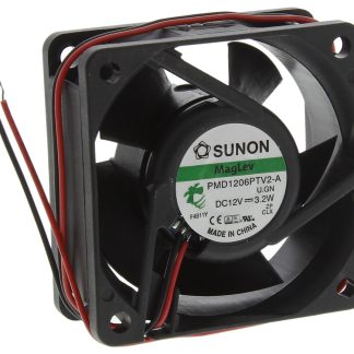 Ventola assiale in c.c. Sunon PMD, 53.5m³/h, 12 V dc, 60 x 60 x 25mm