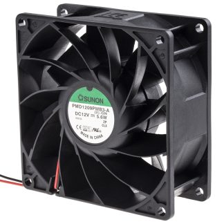 Ventola assiale in c.c. Sunon PMD, 155.9m³/h, 12 V dc, 92 x 92 x 38mm