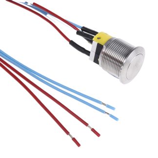 Interruttore a pulsante APEM, Momentaneo, SPDT, , 5 A a 250 V c.a., IP65 Montaggio a pannello