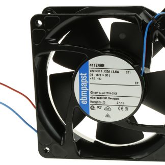 Ventola assiale in c.c. ebm-papst 4100 NHH - S-Force, 260m³/h, 12 V dc, 119 x 119 x 38mm
