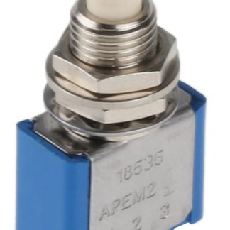 Interruttore a pulsante miniaturizzato APEM, Momentaneo, SPDT, , 100 mA a 30 V cc Montaggio a pannello