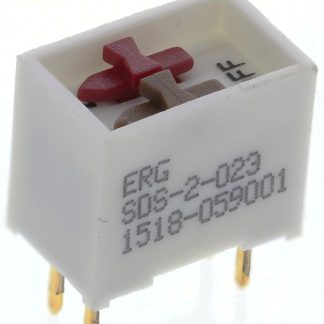 Interruttore DIP, DPST, 1 A a 100 V, 2 posizioni, attuatore a Slitta, Foro passante