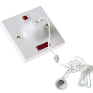 Interruttore da soffitto Colore bianco MK Electric, 1 via, 50A, 250V ca, corda da 1.5m