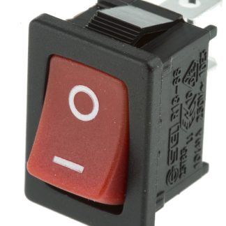 Interruttore a bilanciere RS PRO, SPST, On-Off, , Rosso