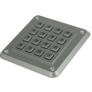 Tastierino 4 x 4 a 16 tasti IP65 in Zinco pressofuso