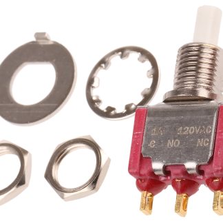 Interruttore a pulsante C & K, Momentaneo, SPDT, , 1 A a 28 V c.c. Montaggio a pannello