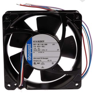 Ventola assiale in c.c. ebm-papst 4100 NH7 - S-Force, 500m³/h, 24 V dc, 119 x 119 x 38mm