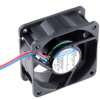 Ventola assiale in c.c. ebm-papst 600 N, 21m³/h, 24 V dc, 60 x 60 x 25mm