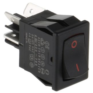 Interruttore a bilanciere Carlingswitch, DPST, On-Off, , Rosso