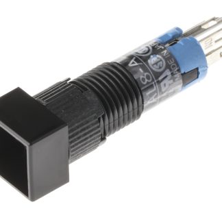 Interruttore a pulsante miniaturizzato Idec, A ritenuta, SPDT, luminoso, 100 mA a 50 V c.a., IP40 Montaggio a pannello