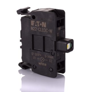 Blocco contatti luminoso Eaton, 12 → 30V ca/cc, terminali a A vite, LED Colore bianco