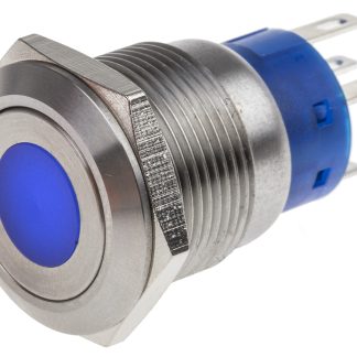 Interruttore a pulsante RS PRO, A ritenuta, SPDT, luminoso, 5 A, IP67 Montaggio a pannello