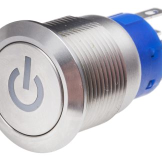 Interruttore a pulsante RS PRO, A ritenuta, DPDT, luminoso, 5 A, IP67 Montaggio a pannello