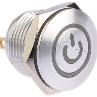 Interruttore a pulsante TE Connectivity, Momentaneo, SPST, luminoso, 2 A, IP67 Montaggio a pannello