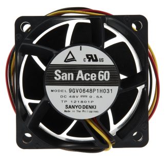 Ventola assiale in c.c. Sanyo Denki San Ace 9GV, 129m³/h, 48 V c.c., 60 x 60 x 38mm