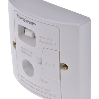 Presa con fusibile Powerbreaker, 13A, intervento 30mA in 20ms, 1 modulo, 2 poli, EN 61543, RCD Passivo, fusibile BS