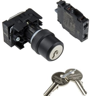 Interruttore a chiave 3SU1100-4BF11-1FA0 a 2 posizioni, SPDT