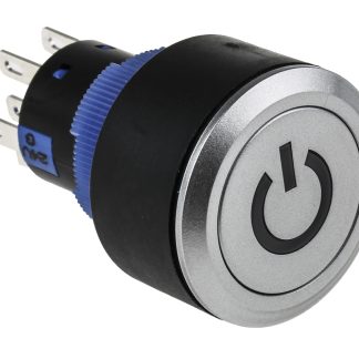 Interruttore a pulsante RS PRO, A ritenuta, DPDT, luminoso, 3 A, 5 A, IP65 Montaggio a pannello