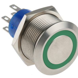 Interruttore a pulsante RS PRO, DPDT, luminoso, 3 A, 5 A, IP67 Montaggio a pannello