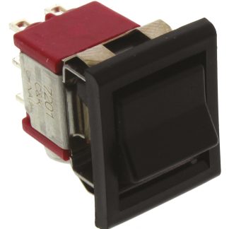 Interruttore a bilanciere C & K, DPDT, On-(On), , Nero