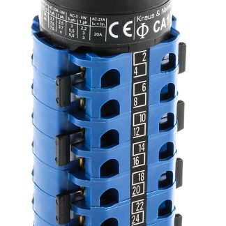 Interruttore Cam Kraus & Naimer CA10.A372/GBA001.*FT 8P, 2 posizioni, 20A