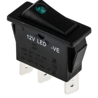 Interruttore a bilanciere Arcolectric (Bulgin) Ltd, SPST, On-Off Illuminato, Verde