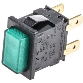 Interruttore a pulsante Arcolectric (Bulgin) Ltd, A ritenuta, DPDT, luminoso, 16 A @ 250 V ac Montaggio a pannello