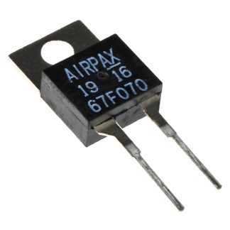Termostato Bimetallico Sensata Airpax, +130°C max., NO, chiusura +70°C