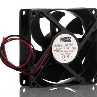 Ventola assiale in c.c. RS PRO, 1.04m³/min, 24 V c.c., 80 x 80 x 25mm