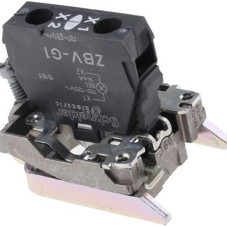 Blocco contatti luminoso con supporto Schneider Electric, 110 → 120V, terminali a A vite, LED Colore bianco