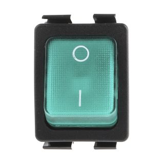 Interruttore a bilanciere Arcolectric (Bulgin) Ltd, DPST, On-Off Illuminato, Verde