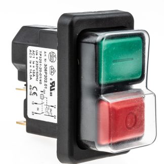 Interruttore a pulsante EICHOFF, A ritenuta, DPST, , 16 A @ 230 V ac, IP65 Montaggio a pannello