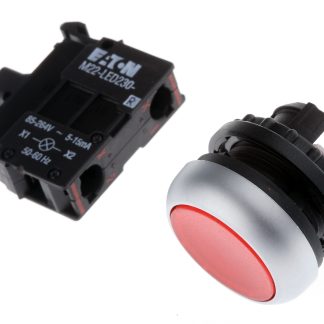 Attuatore pulsante tipo Instabile 78639212 M22-DL-R+M22-A+M22-LED230-R Eaton serie RMQ Titan M22, Rosso