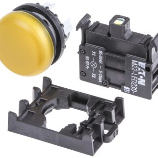 Spia 78639222 M22-L-Y+M22-A+M22-LED230-W, LED, foro 22mm, Montaggio a filo, posteriore, montaggio superficiale, IP69K