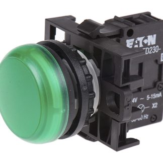 Spia 78639223 M22-L-G+M22-A+M22-LED230-G, LED, foro 22mm, Montaggio a filo, posteriore, montaggio superficiale, IP69K