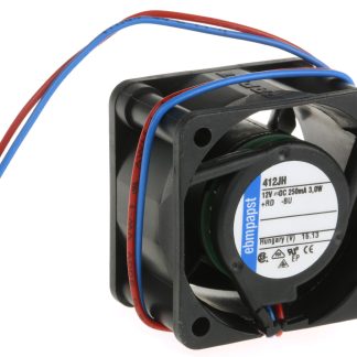 Ventola assiale in c.c. ebm-papst 400, 22m³/h, 12 V dc, 40 x 40 x 25mm