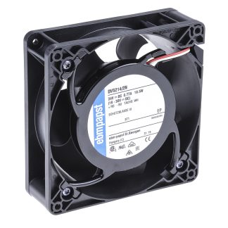 Ventola assiale in c.c. ebm-papst DV 5200, 270m³/h, 24 V dc, 127 x 127 x 38mm