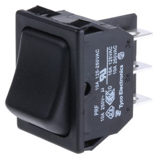 Interruttore a bilanciere TE Connectivity, DPDT, On-On Illuminato, Nero