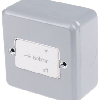 Interruttore luce MK Electric serie Metalclad, 10A, 250V, Argento, IP2X Rivestito in metallo