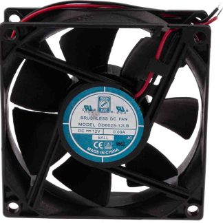 Ventola assiale in c.c. RS PRO, 26cfm, 12 V dc, 80 x 80 x 25mm