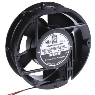 Ventola assiale in c.c. RS PRO, 399.3m³/h, 24 V dc, 172 x 51mm, Ø 172mm