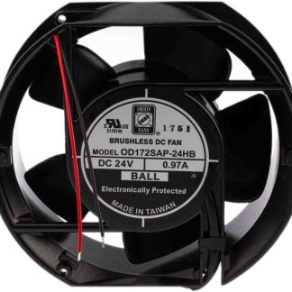 Ventola assiale in c.c. RS PRO, 399.3m³/h, 24 V dc, 172 x 150mm, Ø 172mm
