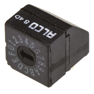 Interruttore DIP DRD16RAE04, 16P, 20 mA a 20 V c.c., 16 posizioni, attuatore a Leva rotativa, Foro passante