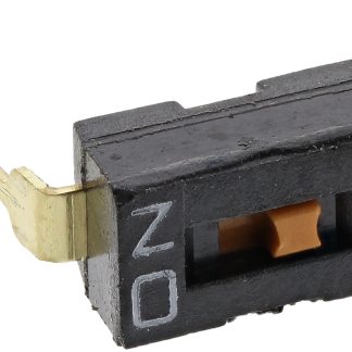 Interruttore DIP A6T-1101, SP, 25 mA a 24 V cc, 1 posizioni, attuatore a Slitta, Foro passante