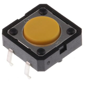 Interruttore tattile Omron, SPST, 12 x 12 x 4.3mm, L. attuatore 0.8mm, Montaggio con foro passante