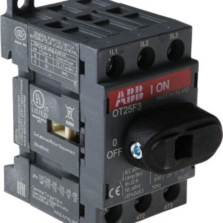 Interruttore sezionatore ABB OT25F3 1SCA104857R1001 serie OT25F3, 3P, 25A, 750V ca, per guida DIN, IP20