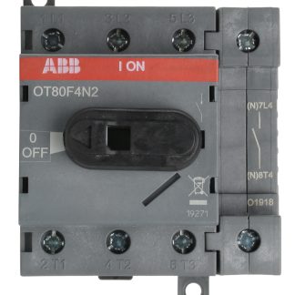 Interruttore di isolamento ABB OT80F4N2 1SCA105413R1001, 4P, 80A, 750V ca, Montaggio su base, IP20