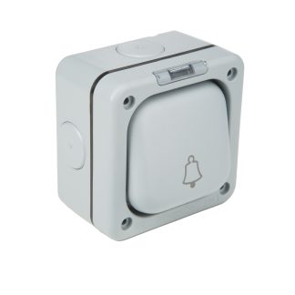 Interruttore luce MK Electric serie Masterseal, 10A, 2 vie, Grigio, IP65, Policarbonato Masterseal